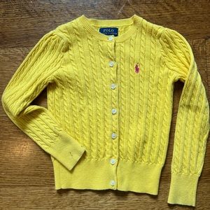 Yellow Ralph Lauren Cotton cardigan for kids